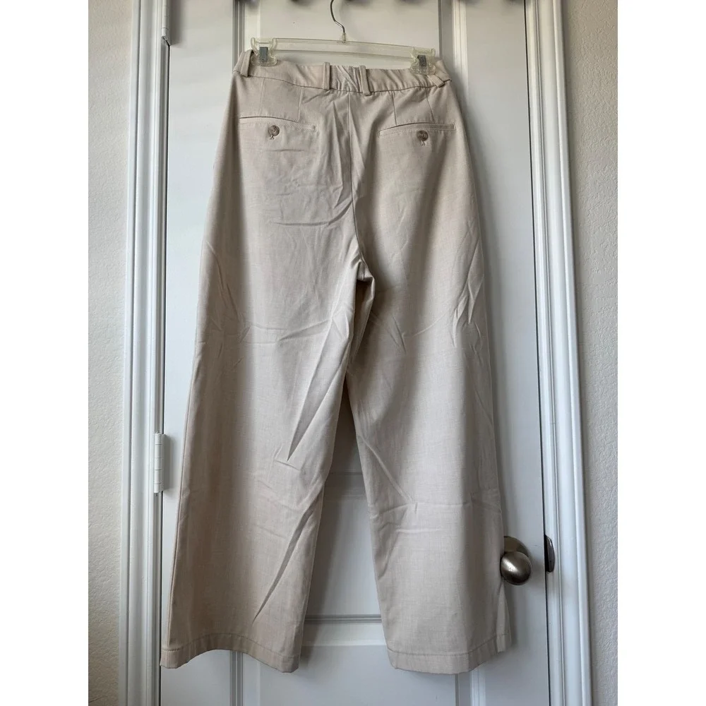 Uniqlo Women's Wide Leg Dress Pants Black Beige Office Formal Boss Trousers S